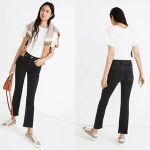 Madewell Cali Demi Black Grey Jeans Straight Leg Size 25